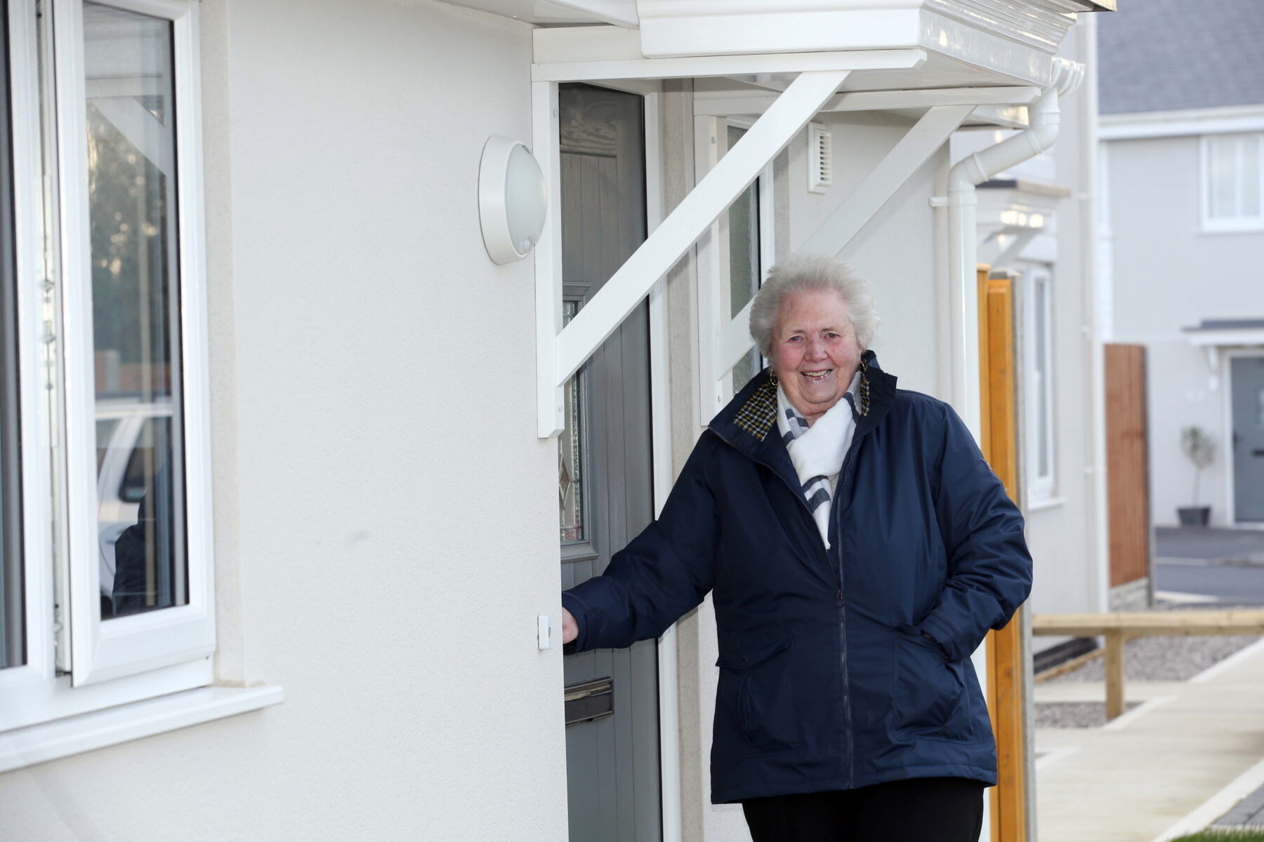 Mrs Eleanor Williams, at her new Grwp Cynefin home, Llain Delyn, Gwalchmai