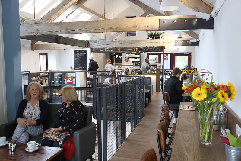 inside the cafe - the cafe is situated on a balcony