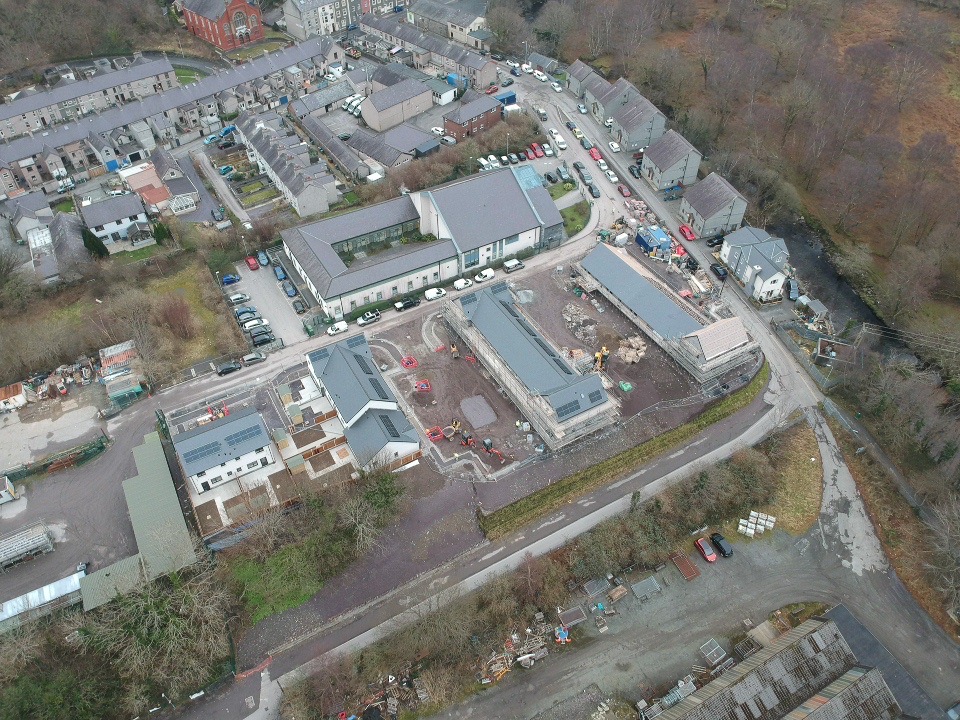 Bird's eye view of the new development in Bethesda